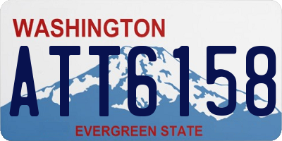 WA license plate ATT6158