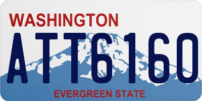 WA license plate ATT6160