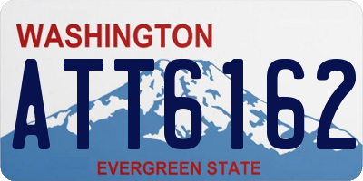 WA license plate ATT6162