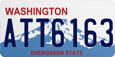 WA license plate ATT6163