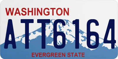 WA license plate ATT6164