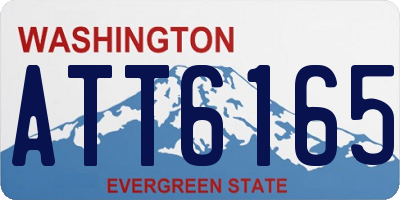 WA license plate ATT6165