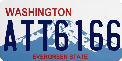 WA license plate ATT6166
