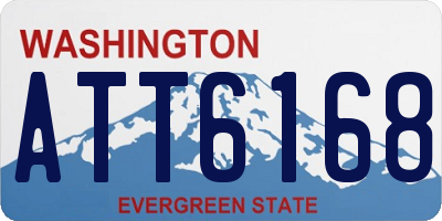 WA license plate ATT6168