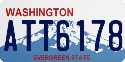 WA license plate ATT6178