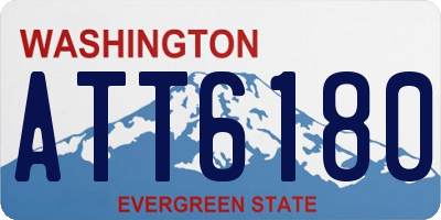 WA license plate ATT6180