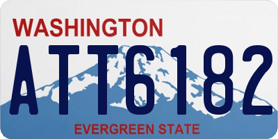 WA license plate ATT6182