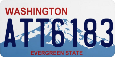 WA license plate ATT6183
