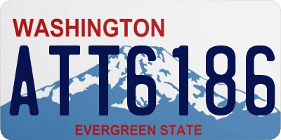 WA license plate ATT6186