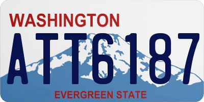 WA license plate ATT6187