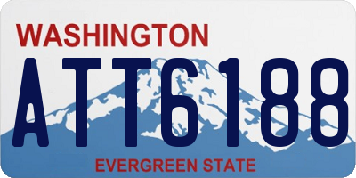WA license plate ATT6188