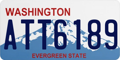 WA license plate ATT6189
