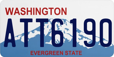 WA license plate ATT6190
