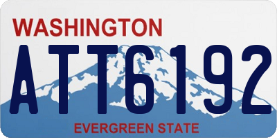 WA license plate ATT6192