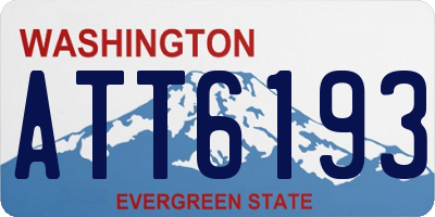 WA license plate ATT6193