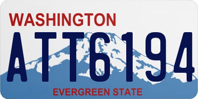 WA license plate ATT6194