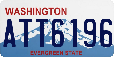 WA license plate ATT6196