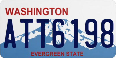 WA license plate ATT6198