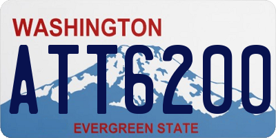 WA license plate ATT6200