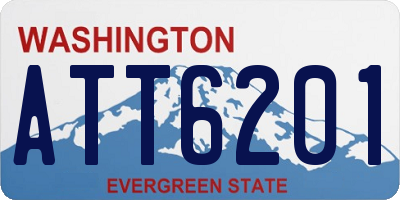 WA license plate ATT6201