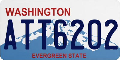 WA license plate ATT6202
