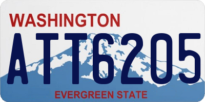 WA license plate ATT6205