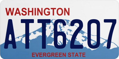 WA license plate ATT6207