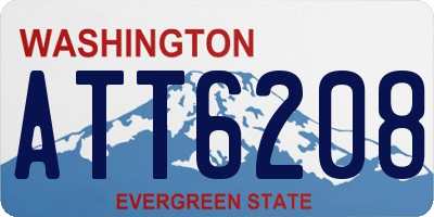 WA license plate ATT6208