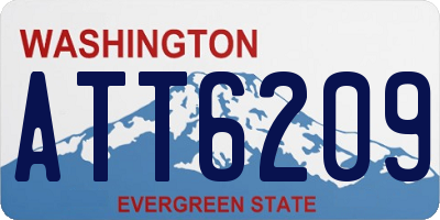 WA license plate ATT6209