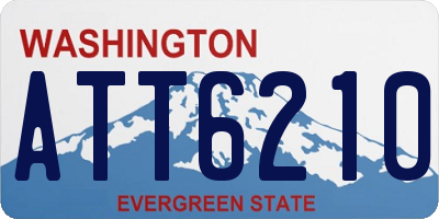 WA license plate ATT6210