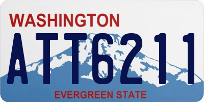 WA license plate ATT6211