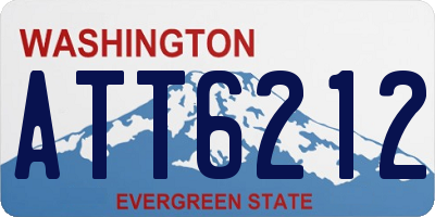WA license plate ATT6212