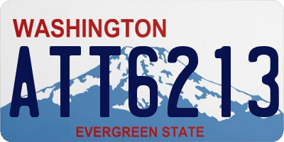WA license plate ATT6213