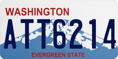 WA license plate ATT6214