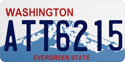 WA license plate ATT6215