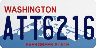 WA license plate ATT6216