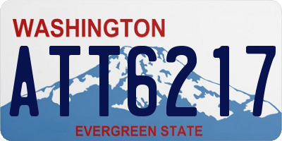 WA license plate ATT6217