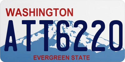 WA license plate ATT6220
