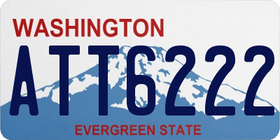 WA license plate ATT6222