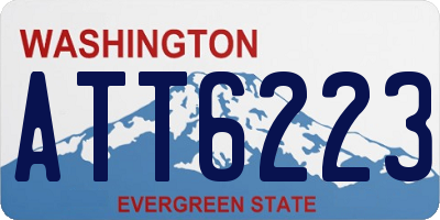 WA license plate ATT6223