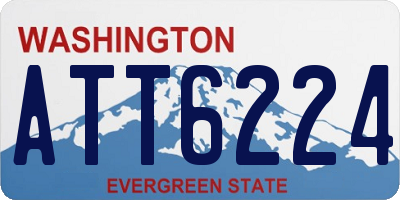 WA license plate ATT6224