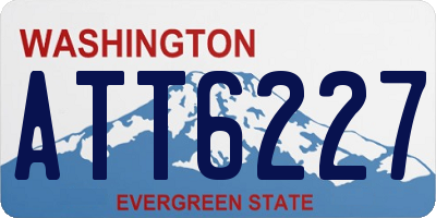 WA license plate ATT6227