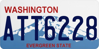 WA license plate ATT6228