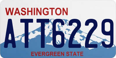 WA license plate ATT6229