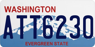 WA license plate ATT6230