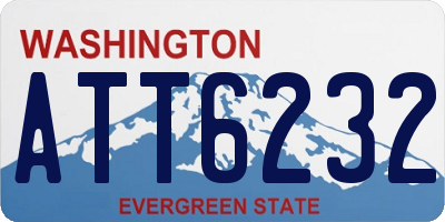 WA license plate ATT6232