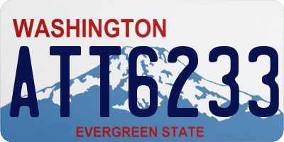 WA license plate ATT6233