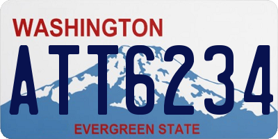 WA license plate ATT6234
