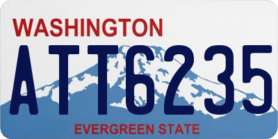 WA license plate ATT6235