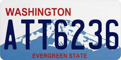 WA license plate ATT6236